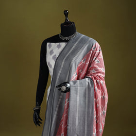 Handloom mercerised cotton pochampally ikat dupatta 07