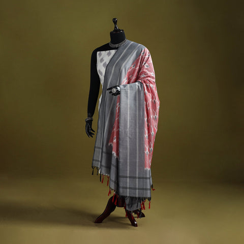 Handloom mercerised cotton pochampally ikat dupatta 07