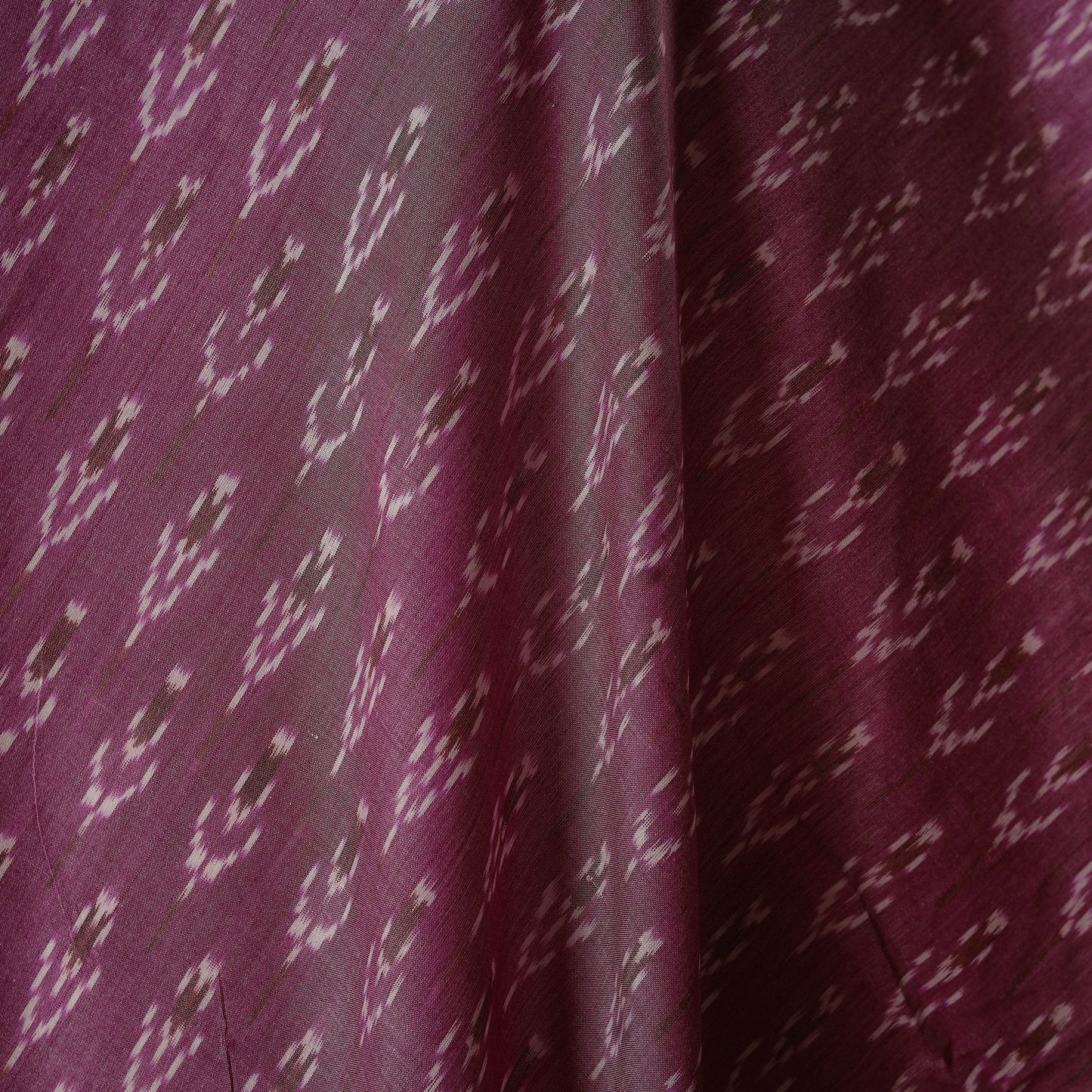 Handloom mercerised cotton pochampally ikat fabric 06