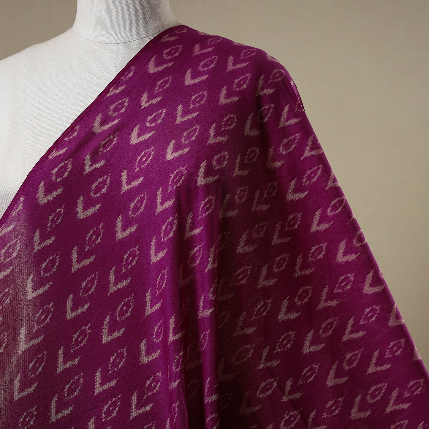 Handloom mercerised cotton pochampally ikat fabric 07