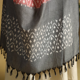 Pink Handloom Mercerized Cotton Pochampally Ikat Dupatta