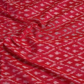 Pink Handloom Mercerized Cotton Pochampally Ikat Dupatta