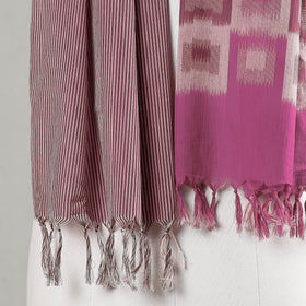  Handloom Mercerized Cotton Pochampally Ikat Stole