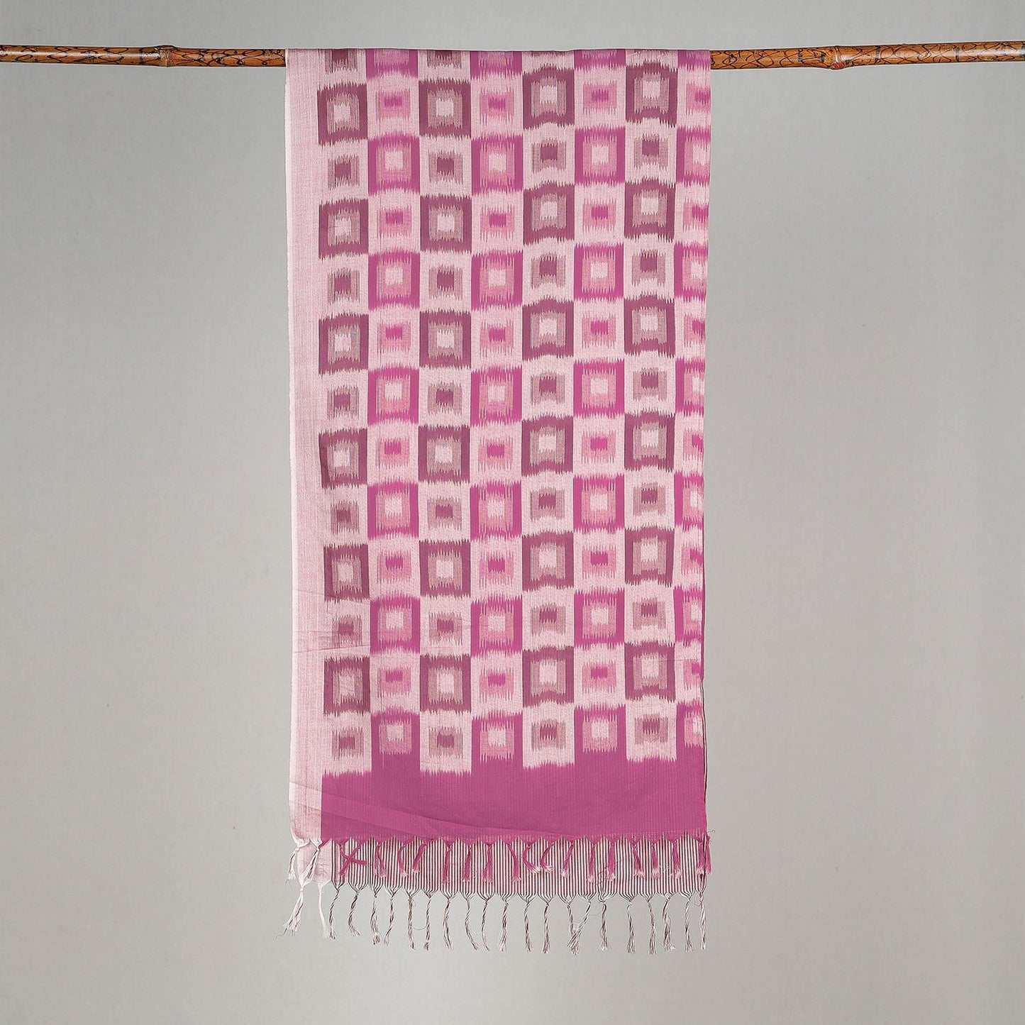 Handloom Mercerized Cotton Pochampally Ikat Stole