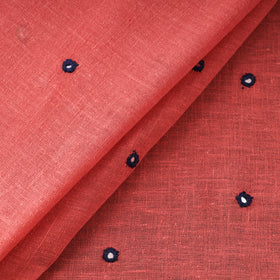 Buy Pink Handloom Mirror Work Organic Kala Cotton Fabric