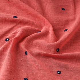 Buy Pink Handloom Mirror Work Organic Kala Cotton Fabric