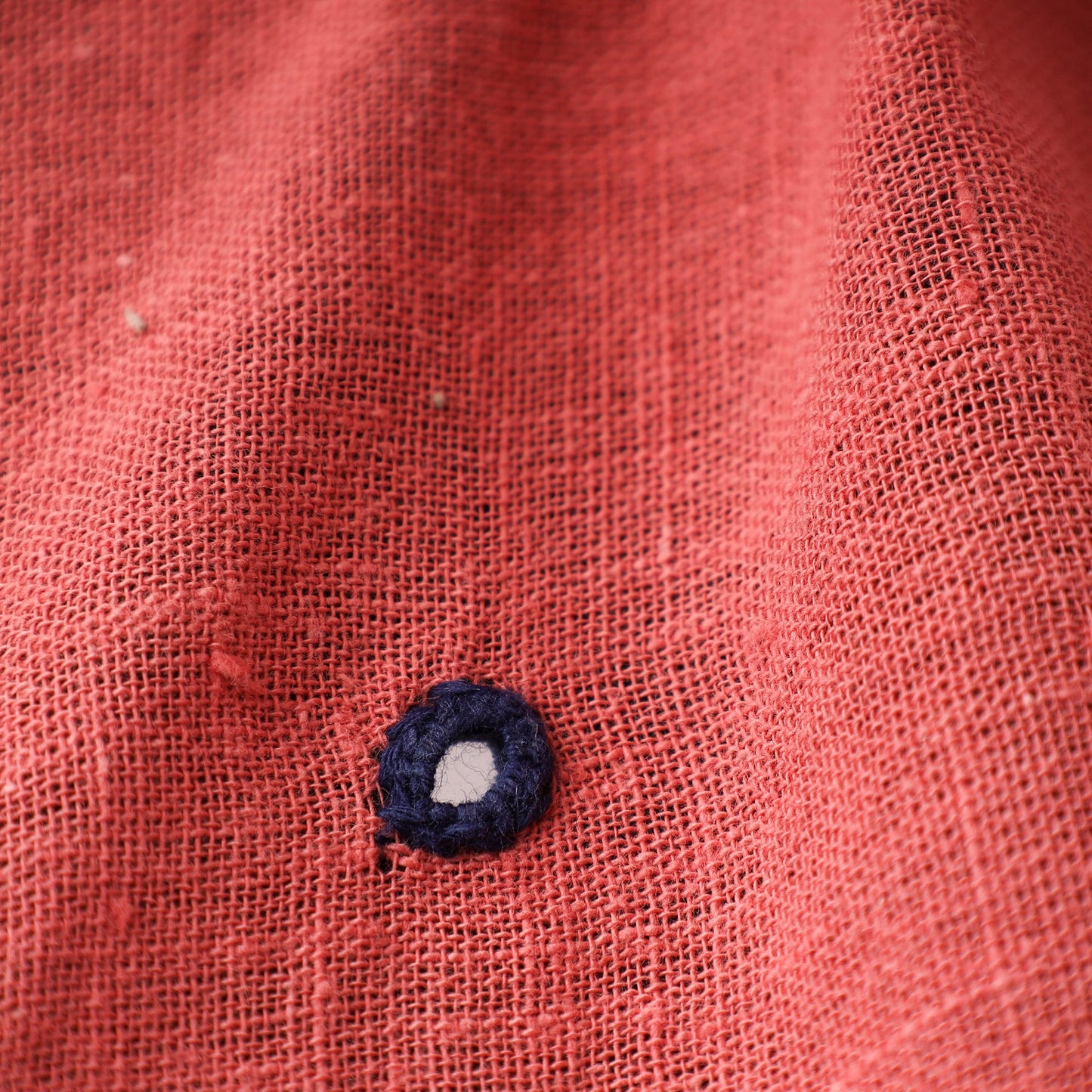 Buy Pink Handloom Mirror Work Organic Kala Cotton Fabric