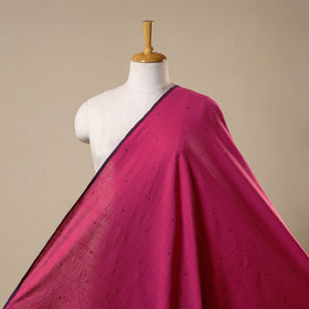 Pink - handloom organic buti kala cotton fabric 08