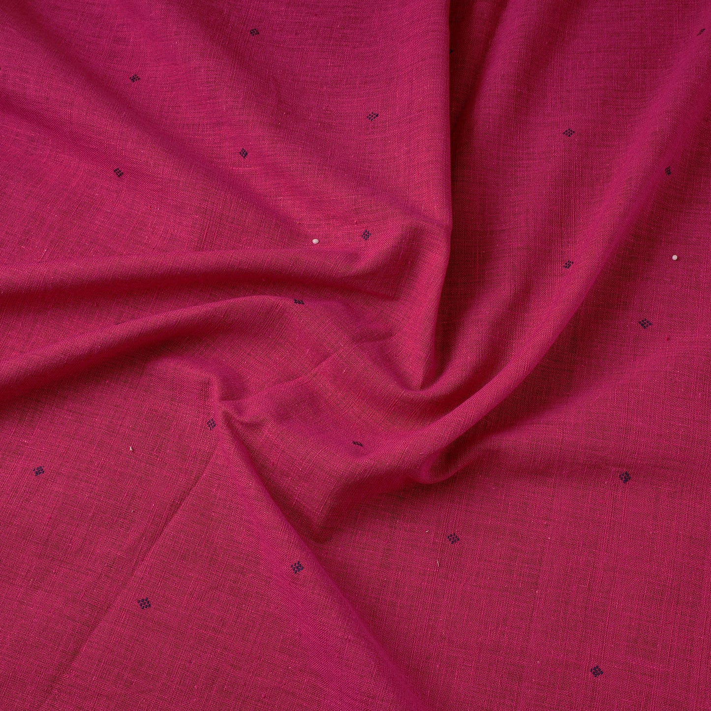 Pink - handloom organic buti kala cotton fabric 08