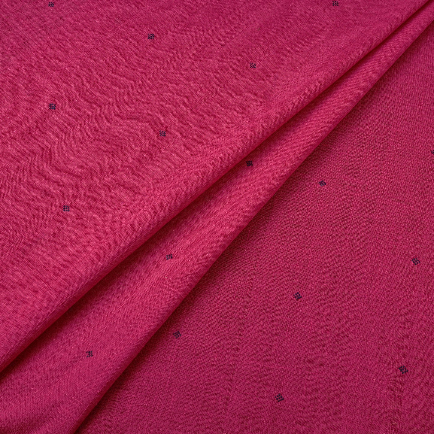 Pink - handloom organic buti kala cotton fabric 08