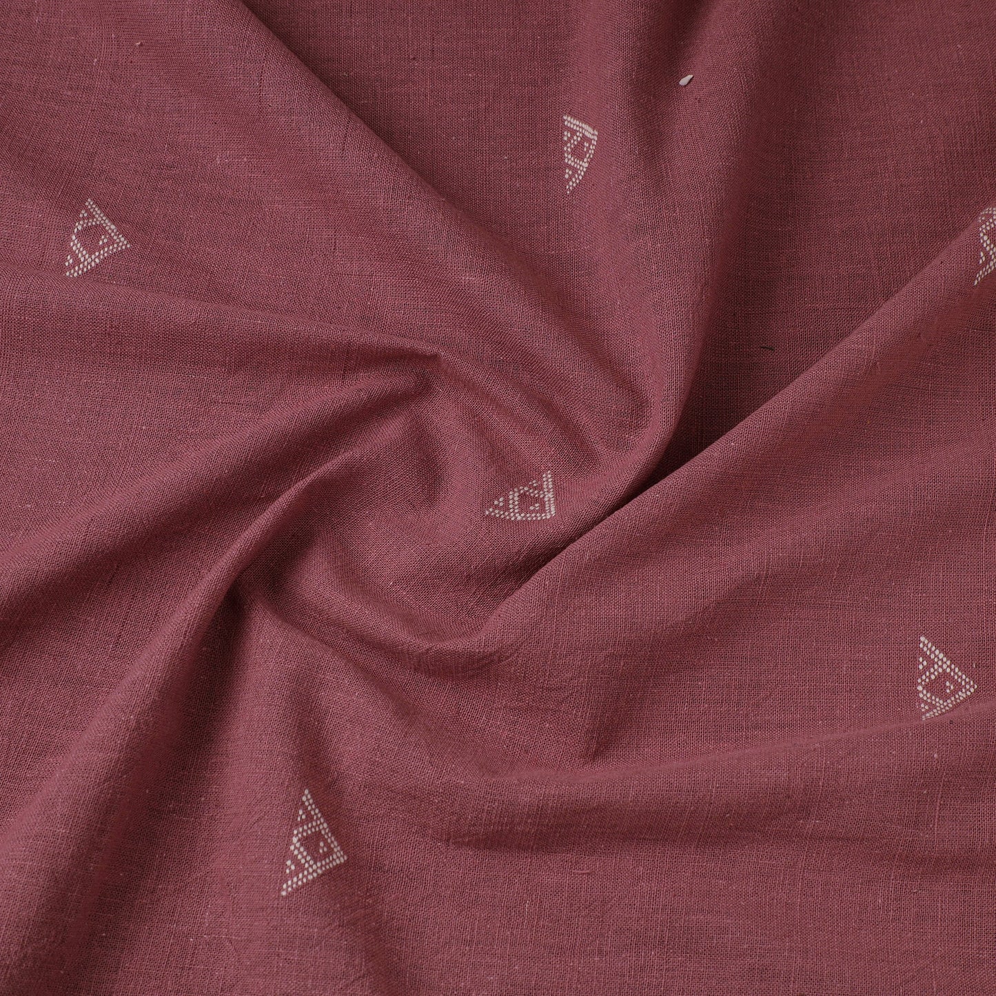 Pink - handloom organic buti kala cotton fabric 09