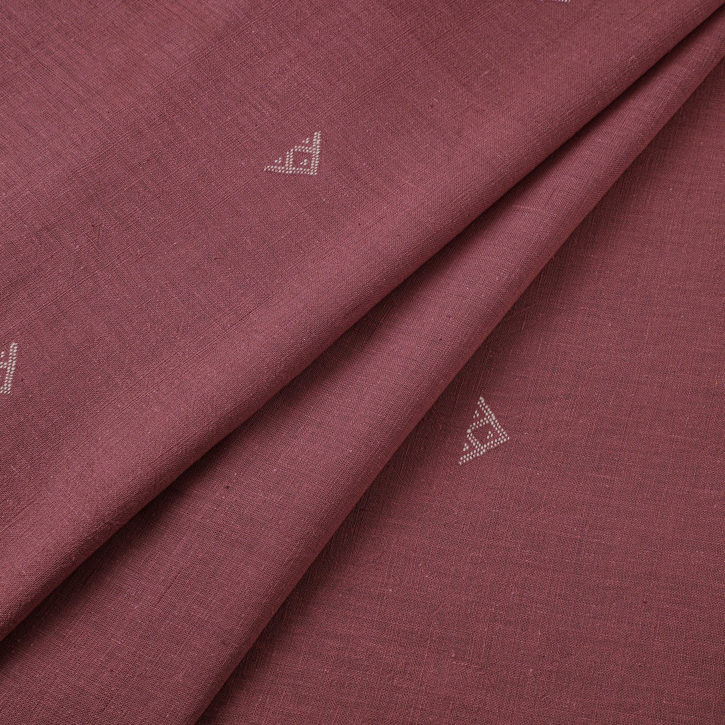 Pink - handloom organic buti kala cotton fabric 09