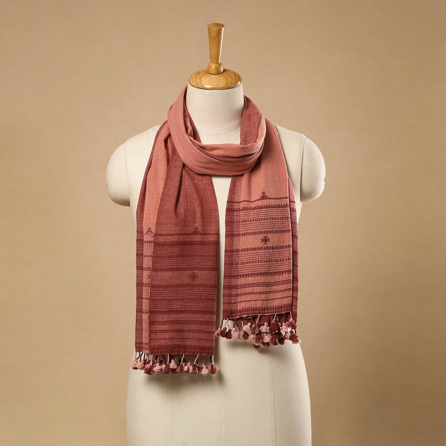 Buy Handloom Organic Kala Cotton Kutch Bhujodi Stole