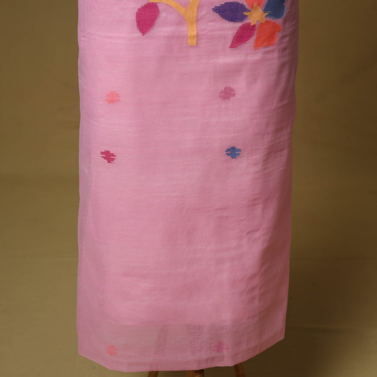 Handloom phulia jamdani silk cotton 2pc unstitched dress