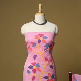 Handloom phulia jamdani silk cotton 2pc unstitched dress