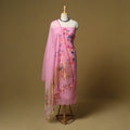Handloom phulia jamdani silk cotton 2pc unstitched dress