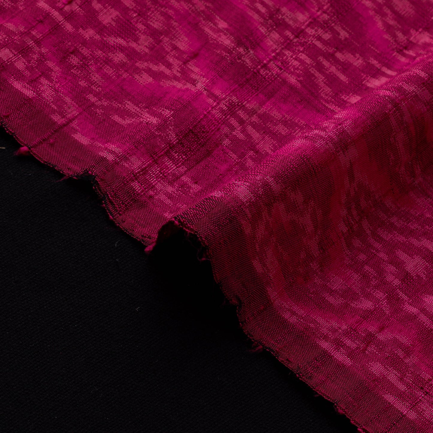 Handloom raw silk pochampally ikat fabric 04 - handcrafted