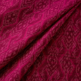Handloom raw silk pochampally ikat fabric 04 - handcrafted