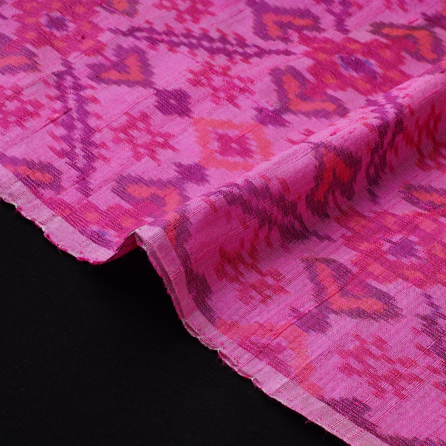 Handloom raw silk pochampally ikat fabric 13 - handcrafted