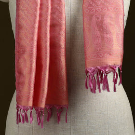 Handloom semi silk jacquard weave banarasi stole