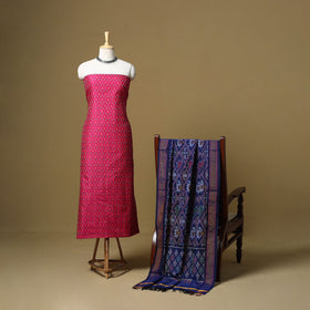 Handloom sico pochampally ikat 2pc unstitched dress