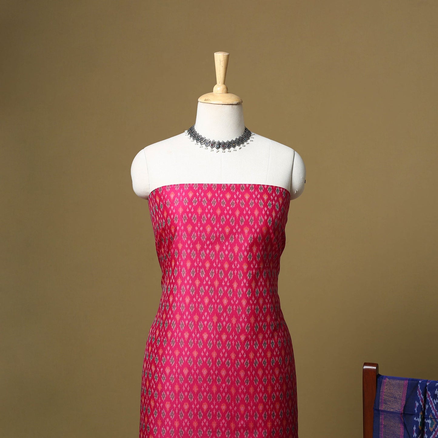 Handloom sico pochampally ikat 2pc unstitched dress