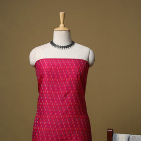 Pink - handloom sico pochampally ikat 2pc unstitched dress