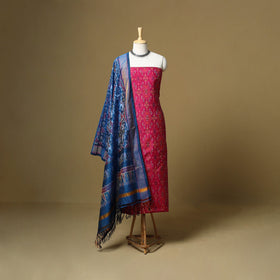 Handloom sico pochampally ikat 2pc unstitched dress