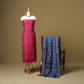 Handloom sico pochampally ikat 2pc unstitched dress