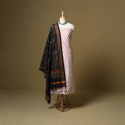 Handloom sico pochampally ikat 2pc unstitched dress