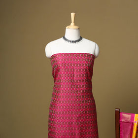 Pink - handloom sico pochampally ikat 2pc unstitched dress