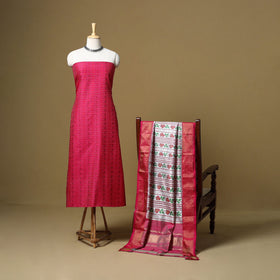Handloom sico pochampally ikat 2pc unstitched dress