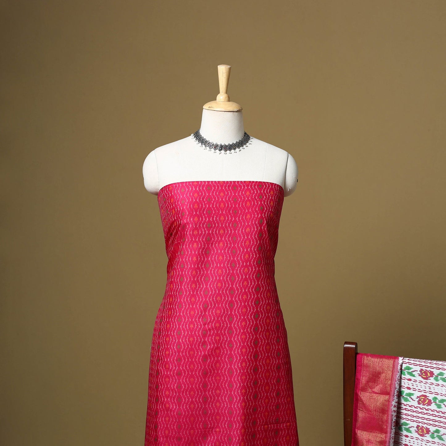 Handloom sico pochampally ikat 2pc unstitched dress