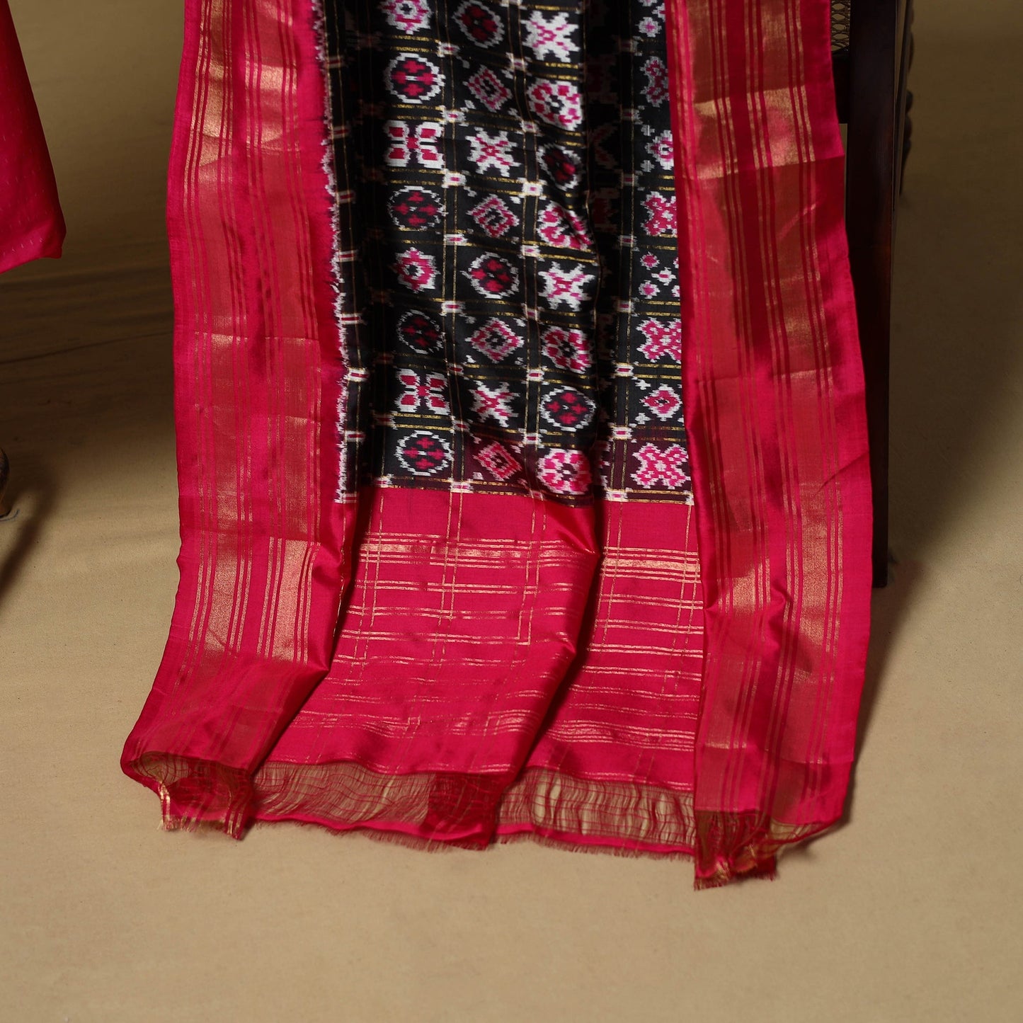 Handloom sico pochampally ikat 2pc unstitched dress