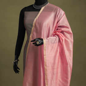 Pink - handloom silk cotton maheshwari dupatta 37
