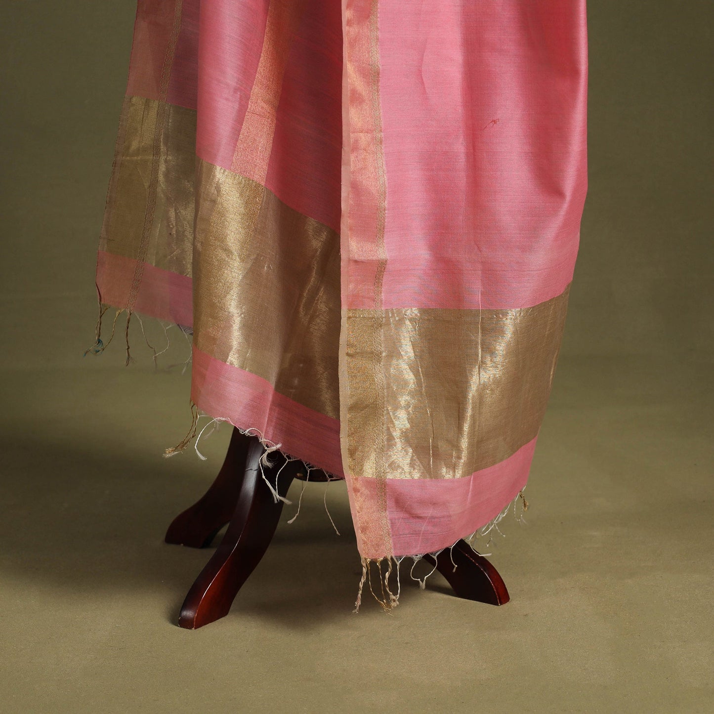 Pink - handloom silk cotton maheshwari dupatta 40