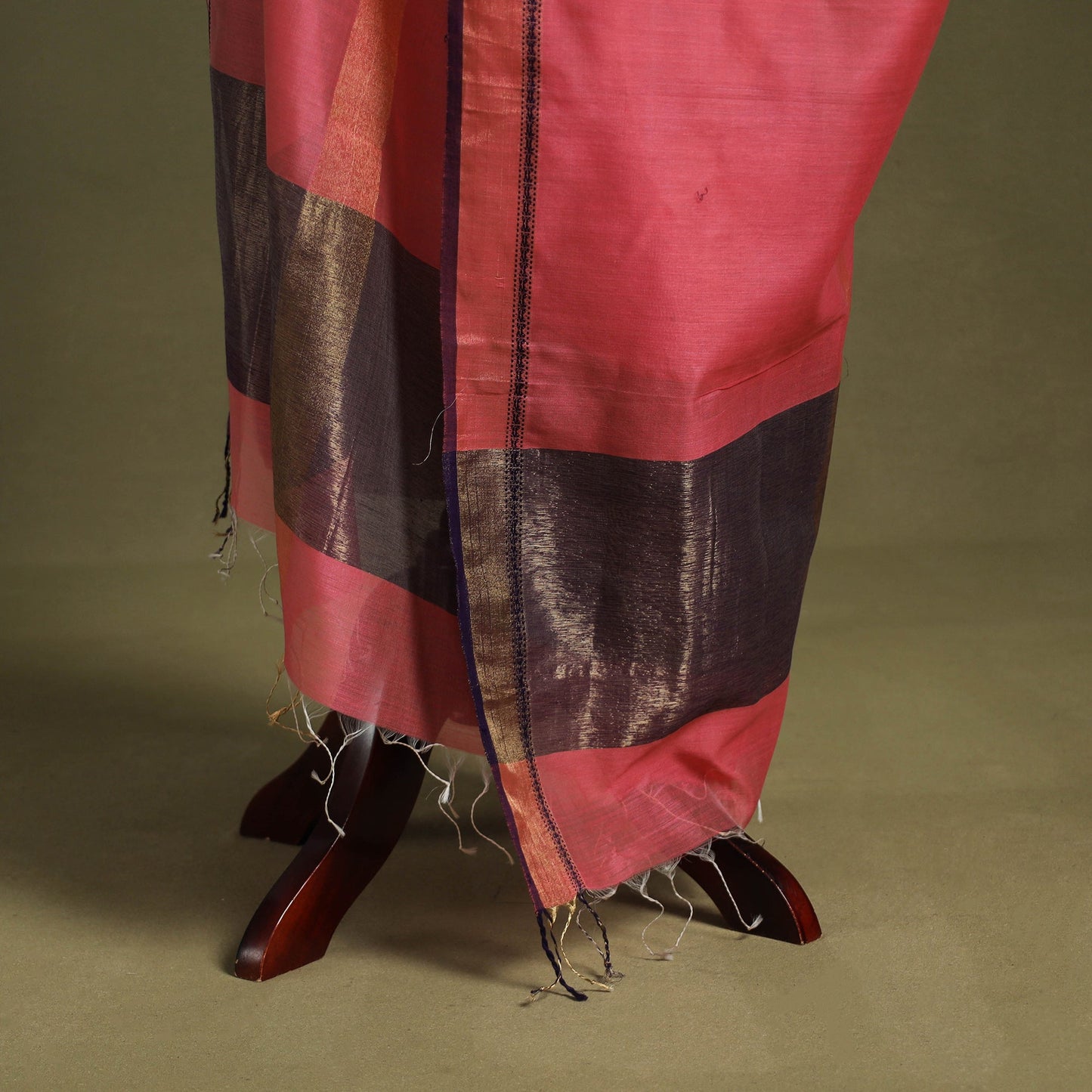 Pink - handloom silk cotton maheshwari dupatta 44