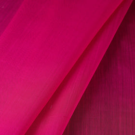 Pink Handloom Silk Cotton Plain Chanderi Fabric