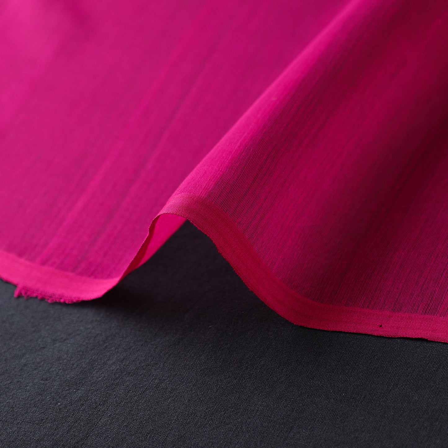 Pink Handloom Silk Cotton Plain Chanderi Fabric