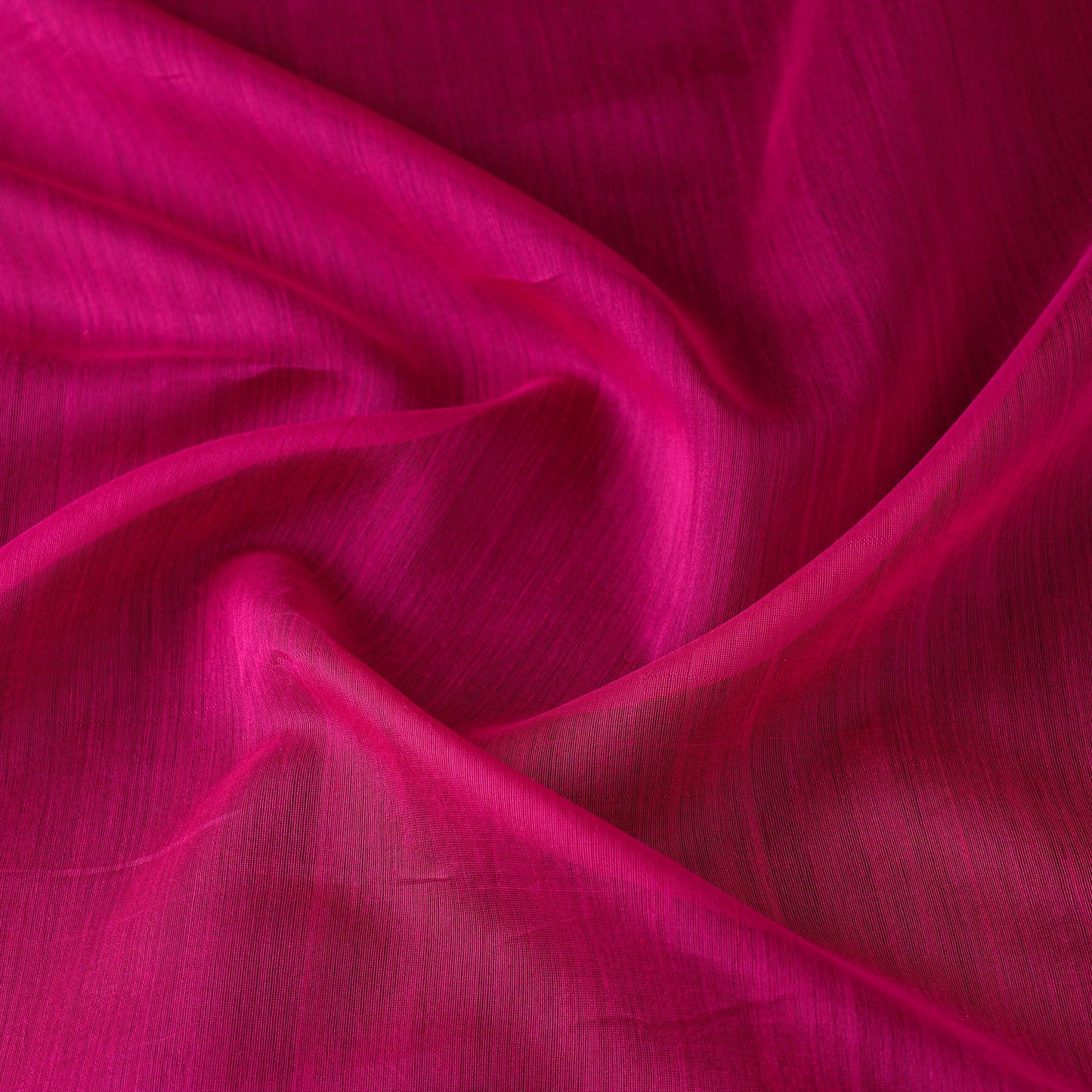 Pink Handloom Silk Cotton Plain Chanderi Fabric