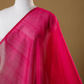 Pink - handloom silk cotton plain chanderi fabric 03