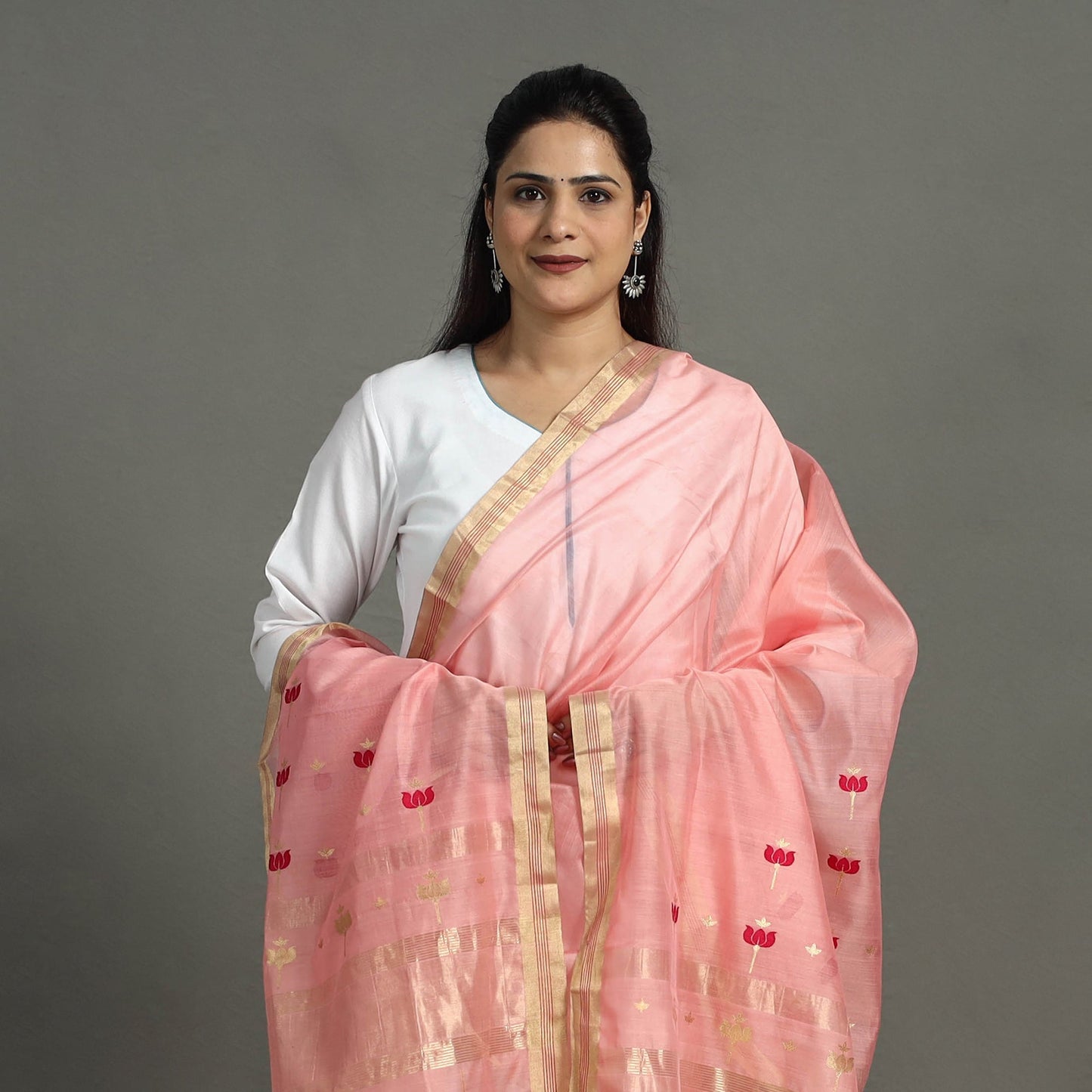 Buy Traditional Handloom Chanderi Dupatta Online in India