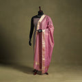 Pink - handloom silk cotton tissue zari maheshwari dupatta