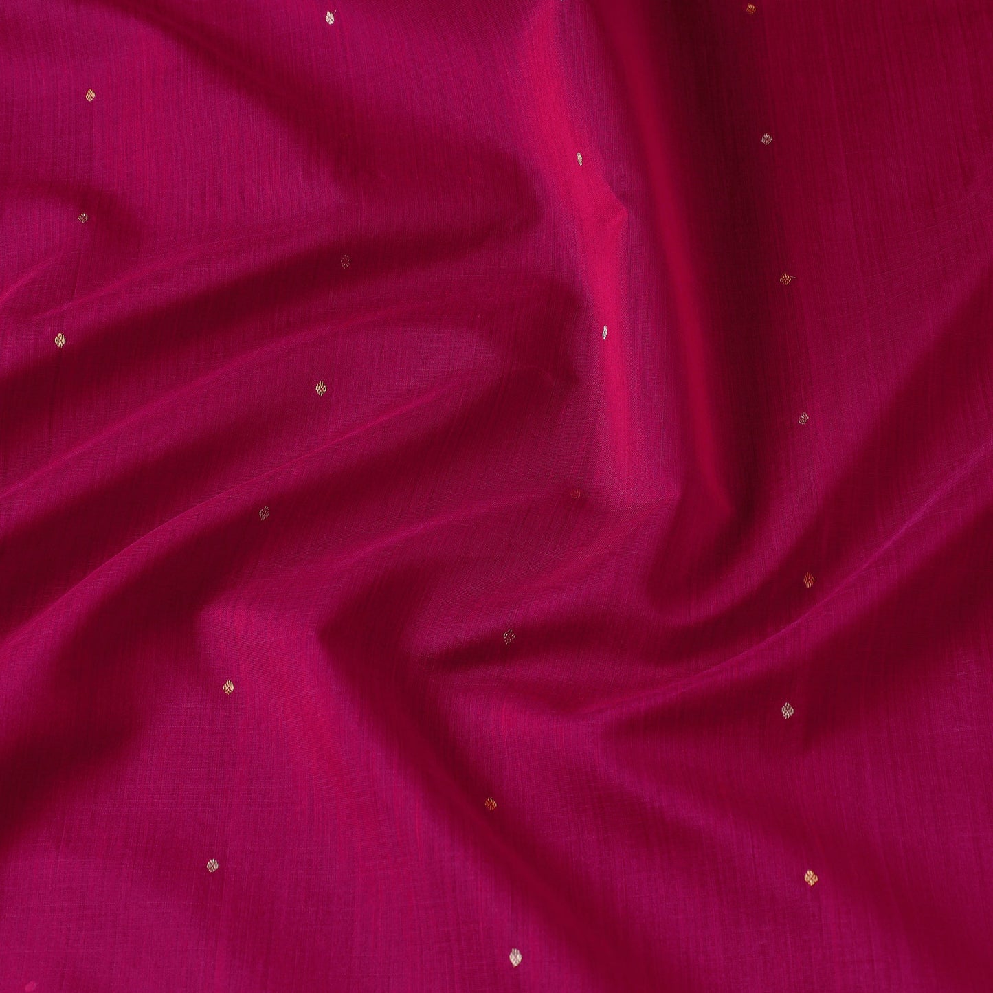 Pink - handloom silk cotton zari buti chanderi fabric 05