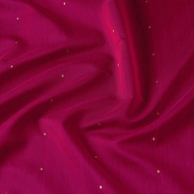 Pink - handloom silk cotton zari buti chanderi fabric 05