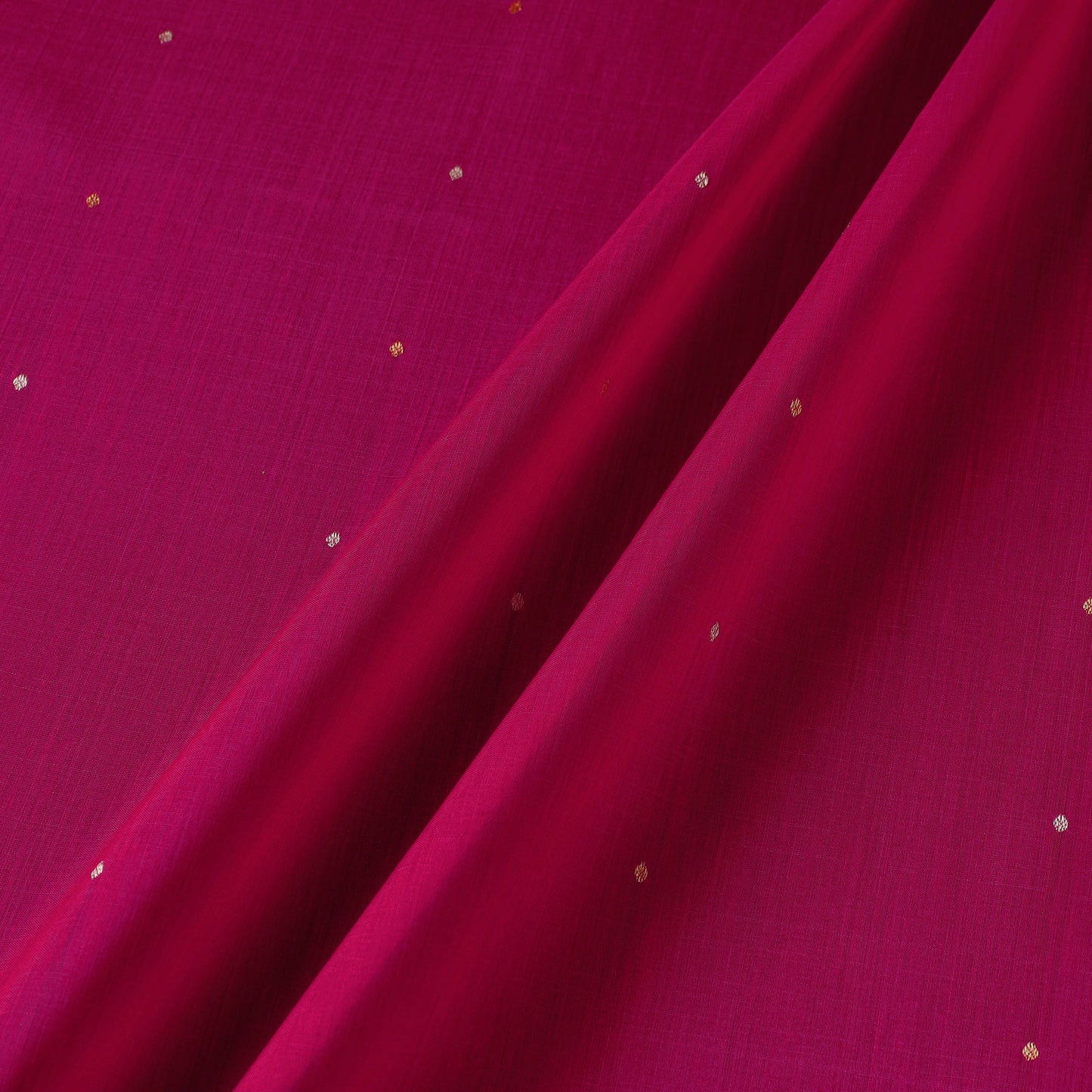 Pink - handloom silk cotton zari buti chanderi fabric 05