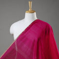 Pink - handloom silk cotton zari buti chanderi fabric 05