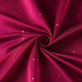 Pink - handloom silk cotton zari buti chanderi fabric 10