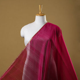 Pink - handloom silk cotton zari buti chanderi fabric 10