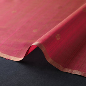 Pink - handloom silk cotton zari buti chanderi fabric 14